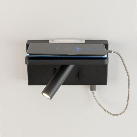 Светильник поворотный Citilux Декарт CL704370 LED USB Qi черный - миниатюра 12