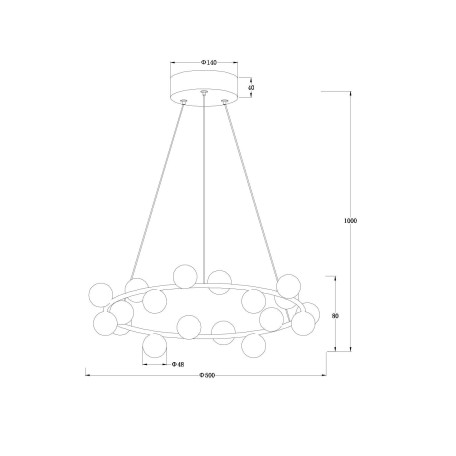Схема с размерами Arte Lamp A3619SP-18BK