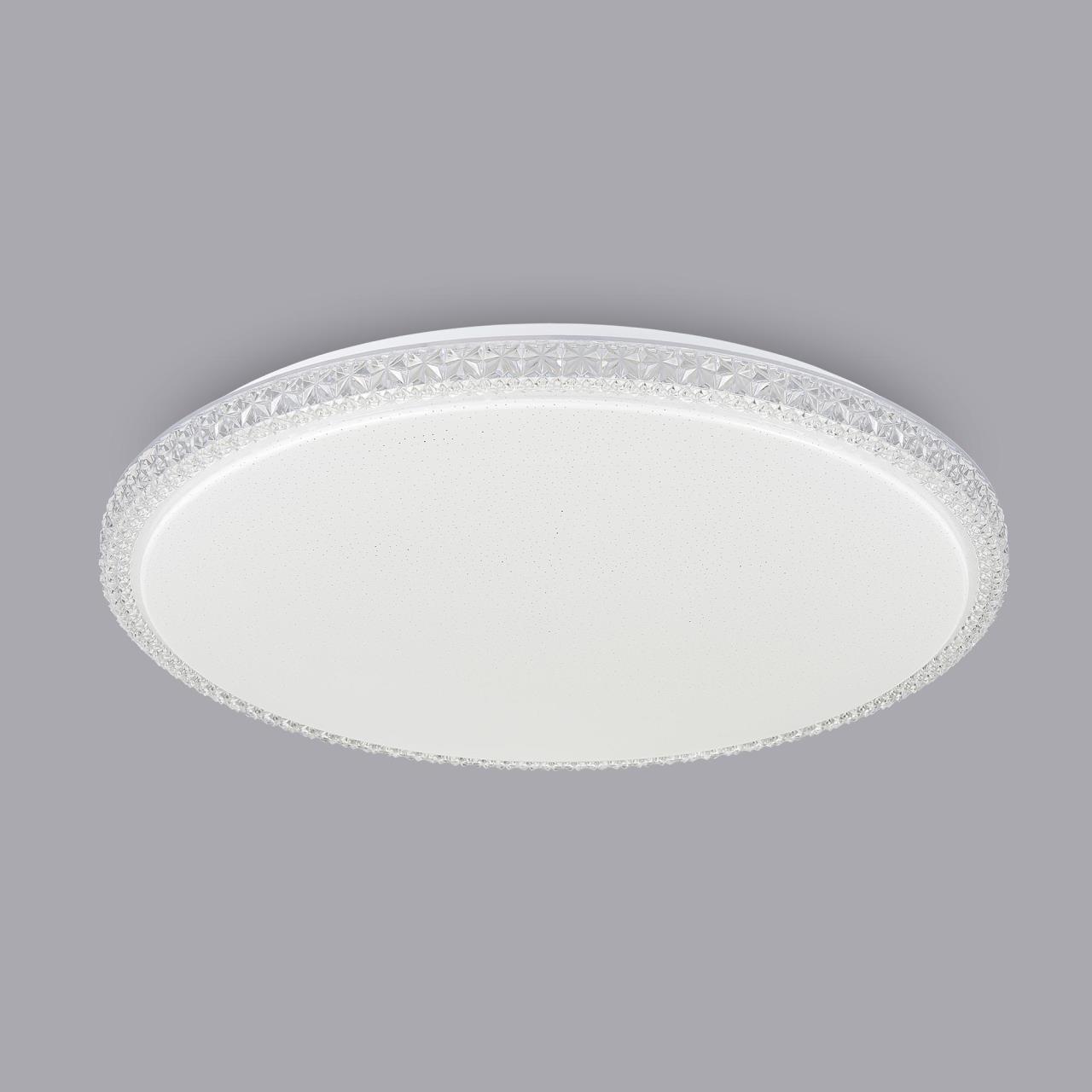Потолочный светодиодный светильник Citilux Кристалино Слим CL715R720, LED 72W 3000K 5400lm, белый, металл, пластик - фото 4