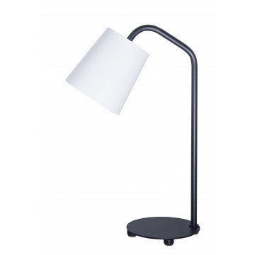 Настольная лампа Topdecor Flamingo T1 12 01, 1xE14x60W, черный, белый, металл, текстиль