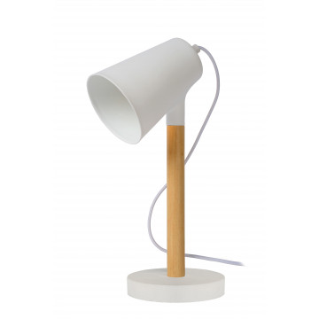 Настольная лампа Lucide Bryton 13528/01/31, 1xE14x25W, коричневый, белый, бетон, дерево, керамика - миниатюра 2
