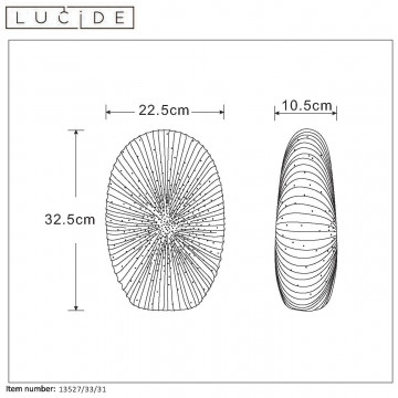 Схема с размерами Lucide 13527/33/31