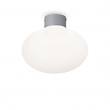 Светильник Ideal Lux CLIO MPL1 GRIGIO 148854, IP44, 1xE27x60W, серый, белый, металл, пластик