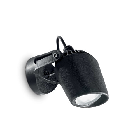 Настенный светильник с регулировкой направления света Ideal Lux MINITOMMY AP NERO 4000K 096476, IP66, 1xGU10x4,5W, черный, пластик