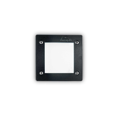 Встраиваемый настенный светильник Ideal Lux LETI FI SQUARE NERO 096582, IP66, 1xGX53x3W, черный, пластик