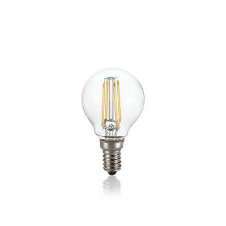 Филаментная светодиодная лампа Ideal Lux LAMPADINA CLASSIC E14 4W SFERA TRASP 3000K 101200 шар малый E14 4W (теплый) 240V