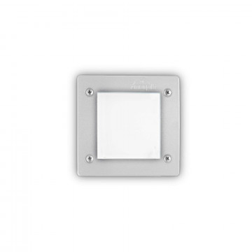 Встраиваемый настенный светильник Ideal Lux LETI PT1 SQUARE BIANCO 096575, IP66, 1xGX53x3W, белый, пластик