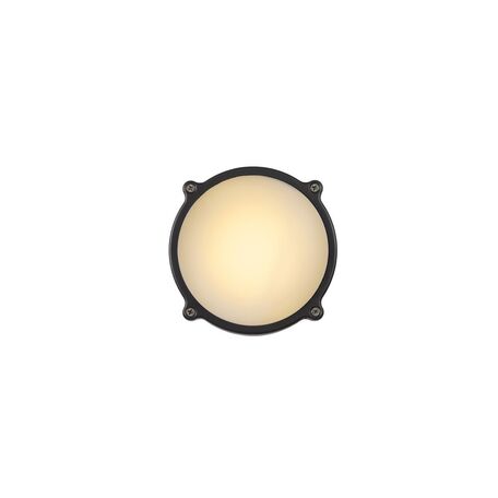 Настенный светодиодный светильник Lucide Hublot-LED 14810/07/36, IP65, LED 6W 3000K 450lm, серый, белый, металл, пластик - миниатюра 1