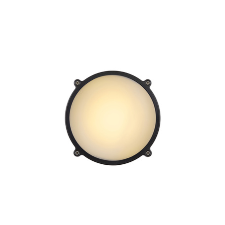 Настенный светодиодный светильник Lucide Hublot-LED 14810/14/36, IP65, LED 12W, 3000K (теплый), серый, белый, металл, пластик - миниатюра 1