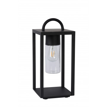 Садовый светильник Lucide Glimmer 14882/01/30, IP44, 1xE27x60W, прозрачный, черный, металл со стеклом - миниатюра 2