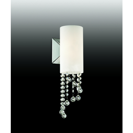Бра Odeon Light Modern Notts 2571/1W, 1xG9x40W, хром, белый, прозрачный, металл, стекло, хрусталь - миниатюра 1