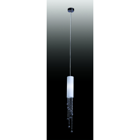 Подвесной светильник Odeon Light Modern Notts 2571/1, 1xG9x40W, хромированный, белый, прозрачный, металл, стекло, хрусталь