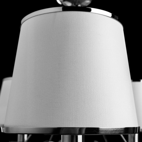Подвесная люстра Arte Lamp Aurora A1150LM-5CC, 5xE14x40W, хромированный, белый с хромом, металл, текстиль - фото 3