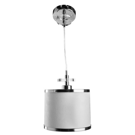 Подвесной светильник Arte Lamp Furore A3990SP-1CC, 1xE27x60W, хромированный, белый с хромом, металл, текстиль