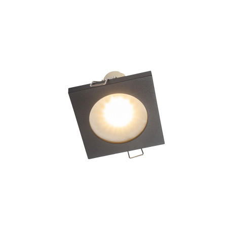 Встраиваемый светильник Denkirs DK3015-BK, IP44, 1xGU10x50W, черный, металл