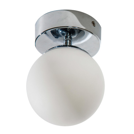 Потолочный светодиодный светильник Azzardo Tao AZ2069, IP44, LED 6W 3000K 540lm, хром, белый, металл, стекло