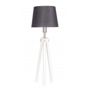 Настольная лампа Topdecor Stello T1 10 02, 1xE14x40W, белый, черный, дерево, металл, текстиль