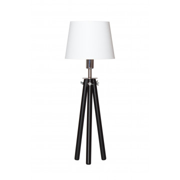 Настольная лампа Topdecor Stello T1 12 01, 1xE14x40W, черный, белый, дерево, металл, текстиль