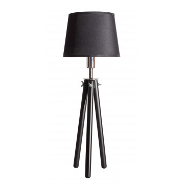 Настольная лампа Topdecor Stello T1 12 02, 1xE14x40W, черный, дерево, металл, текстиль