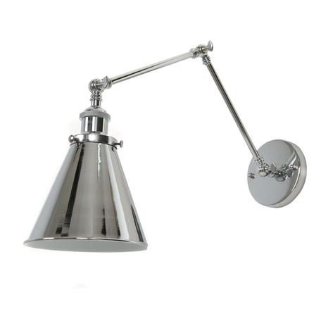 Настенный светильник с регулировкой направления света Lumina Deco Rubi LDW B007-2 CHR, 1xE27x40W, хромированный, металл
