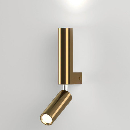 Настенный светодиодный светильник с регулировкой направления света Eurosvet Pitch 40020/1 LED латунь (a061310), LED 6W 4200K 300lm CRI>70