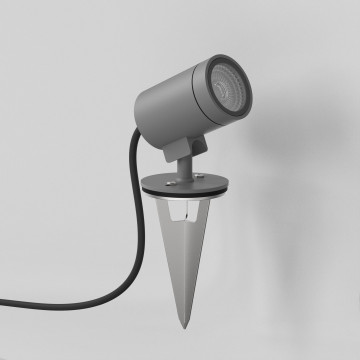 Светодиодный прожектор с колышком Astro Bayville 1401008 (8309), IP65, LED 8,1W 3000K 490lm CRI80, серый, металл