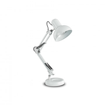 Настольная лампа Ideal Lux KELLY TL1 BIANCO 108117, 1xE27x42W, белый, металл