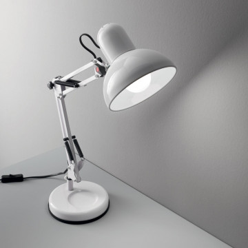 Настольная лампа Ideal Lux KELLY TL1 BIANCO 108117, 1xE27x42W, белый, металл - миниатюра 3