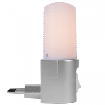 Штекерный светодиодный светильник-ночник Lucide Night Light 22202/01/36, LED 3,5W 2700K 250lm CRI80, серебро, пластик - миниатюра 5