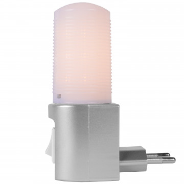 Штекерный светодиодный светильник-ночник Lucide Night Light 22202/01/36, LED 3,5W 2700K 250lm CRI80, серебро, пластик - миниатюра 6