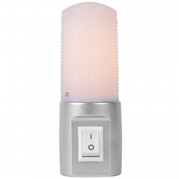 Штекерный светодиодный светильник-ночник Lucide Night Light 22202/01/36, LED 3,5W 2700K 250lm CRI80, серебро, пластик - миниатюра 7