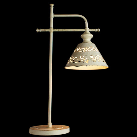 Настольная лампа Arte Lamp Kensington A1511LT-1WG, 1xE14x40W, белый с золотой патиной, белый, металл - миниатюра 2