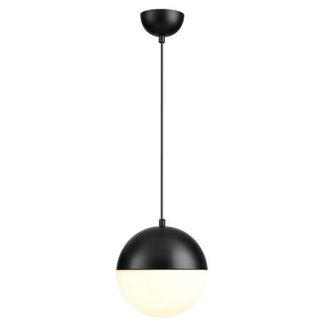 Светильник Odeon Light Pinga 4958/1A, 1xE27x40W, черный, черный с белым, металл, стекло с металлом