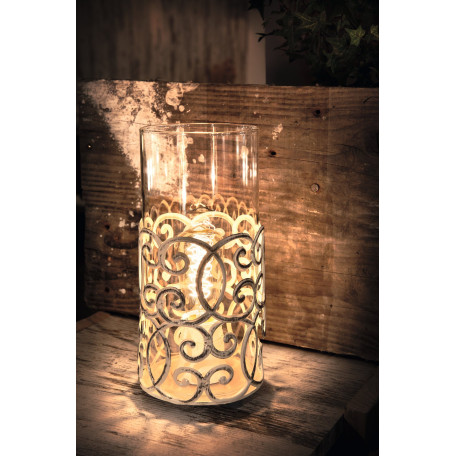Настольная лампа Eglo Trend & Vintage Ethno Elegance Cardigan 49274, 1xE27x60W, коричневый, прозрачный, металл, стекло - миниатюра 4