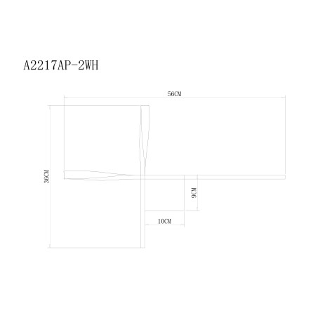 Схема с размерами Arte Lamp A2217AP-2WH