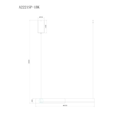 Схема с размерами Arte Lamp A2221SP-1BR