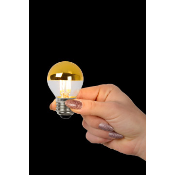 Филаментная светодиодная лампа Lucide 49021/04/10 шар малый E27 4W, 2700K (теплый) CRI80 230V, диммируемая, гарантия 30 дней - миниатюра 3