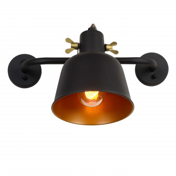 Настенный светильник с регулировкой направления света Lucide Pia 45280/01/30, 1xE27x60W, черный, металл - миниатюра 4