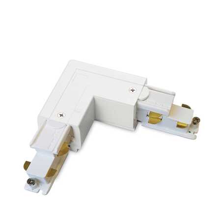 L-образный правый соединитель питания для треков Ideal Lux LINK TRIMLESS L-CONNECTOR RIGHT DALI 1-10V WH 246628, белый, металл