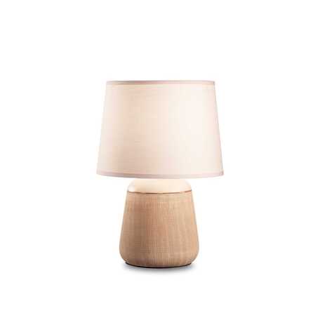 Настольная лампа Ideal Lux KALI'-2 TL1 245331, 1xE14x40W, медь с белым, белый, керамика, текстиль