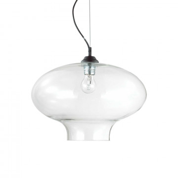 Подвесной светильник Ideal Lux BISTRO' SP1 ROUND TRASPARENTE 120898, 1xE27x60W - миниатюра 1