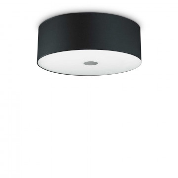 Потолочный светильник Ideal Lux WOODY PL5 NERO 122212, 5xE27x60W, стекло