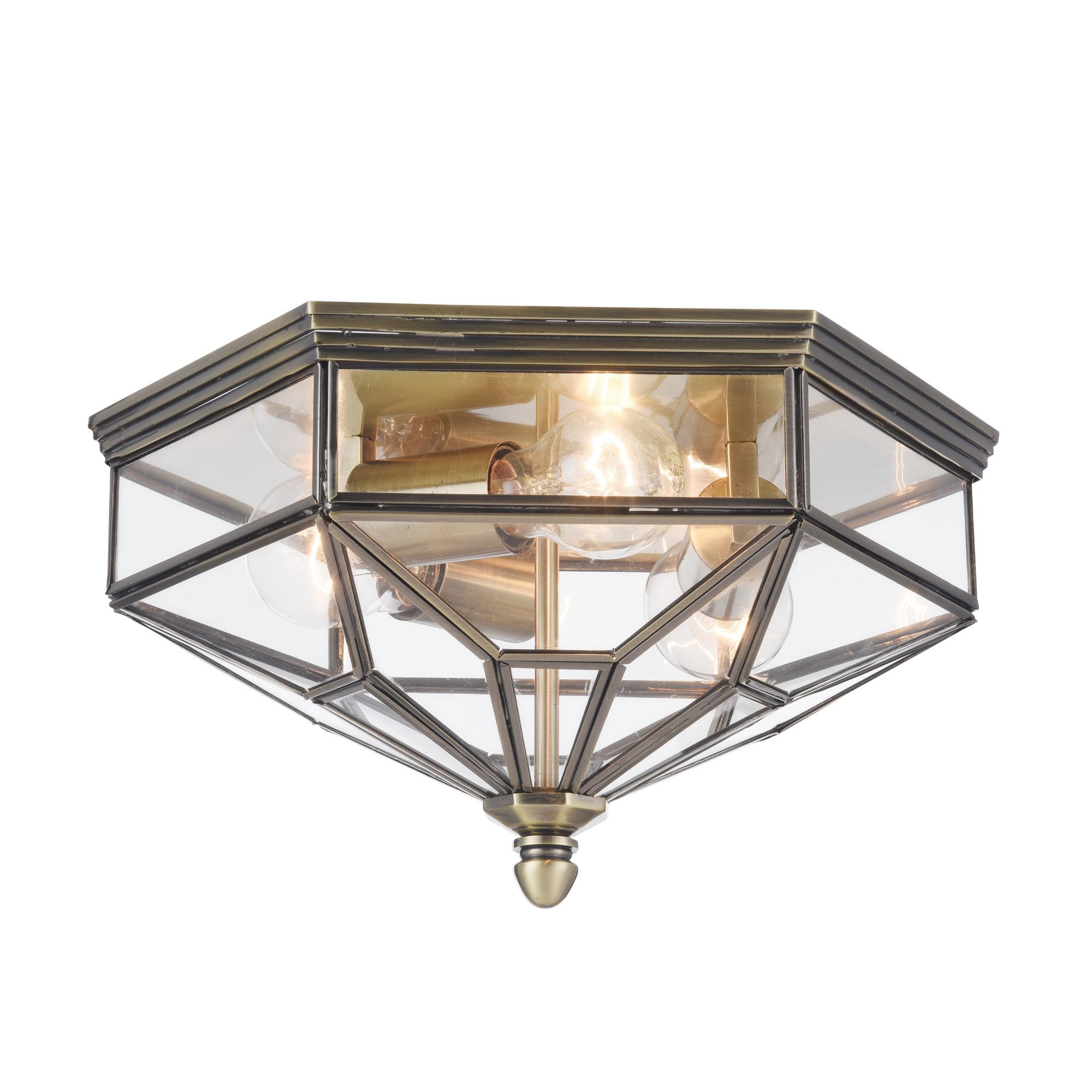Потолочный светильник Maytoni Zeil H356-CL-03-BZ, 3xE27x60W, бронза, бронза с прозрачным, прозрачный с бронзой, металл, стекло с металлом - фото 2