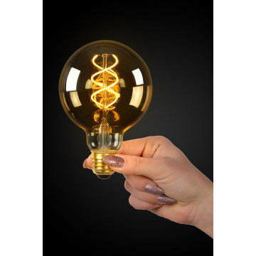 Филаментная светодиодная лампа Lucide 49032/05/62 шар малый E27 5W, 2200K (теплый) CRI80 220V, диммируемая, гарантия 30 дней - миниатюра 3