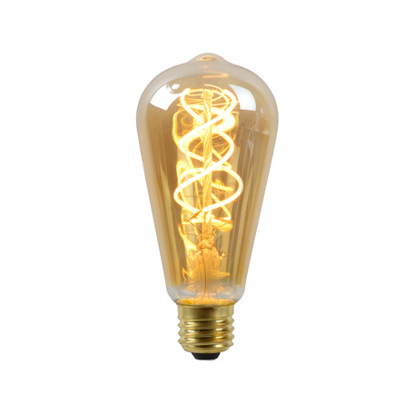 Филаментная светодиодная лампа Lucide 49034/05/62 прямосторонняя груша E27 5W, 2200K (теплый) CRI80 220V, диммируемая, гарантия 30 дней