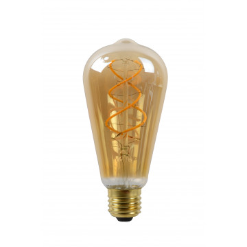 Филаментная светодиодная лампа Lucide 49034/05/62 прямосторонняя груша E27 5W, 2200K (теплый) CRI80 220V, диммируемая, гарантия 30 дней - миниатюра 2