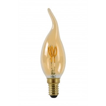 Филаментная светодиодная лампа Lucide 49036/03/62 свеча на ветру E14 3W, 2200K (теплый) CRI80 220V, диммируемая, гарантия 30 дней - миниатюра 2