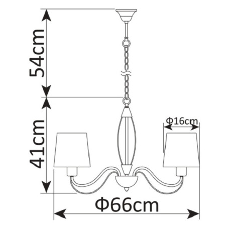 Схема с размерами Arte Lamp A9310LM-5WG