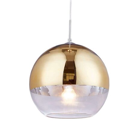 Подвесной светильник Lumina Deco Veroni LDP 1029-200 GD, 1xE27x40W, золото с прозрачным, хром с золотом, стекло