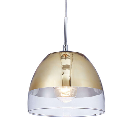Подвесной светильник Lumina Deco Arteni LDP 1214 GD, 1xE27x40W, золото с прозрачным, прозрачный с золотом, стекло